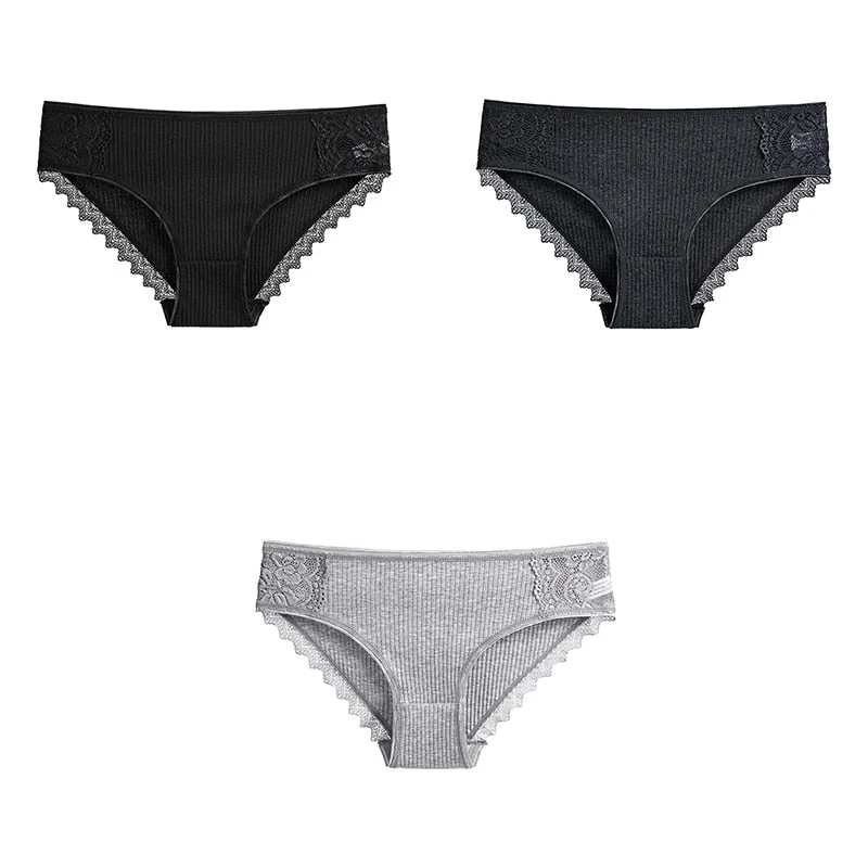3 Pcs Cotton Women's Panties Lace Underwear High Quality Soft Breathable Female Briefs Underwear For Woman Lingerie New BANNIROU - Image 8